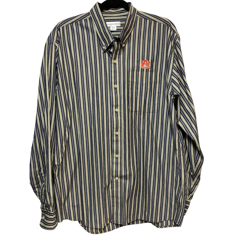 Auburn Tigers Cutter & Buck XL Stripe‎ Long Sleeve Button Down Shirt